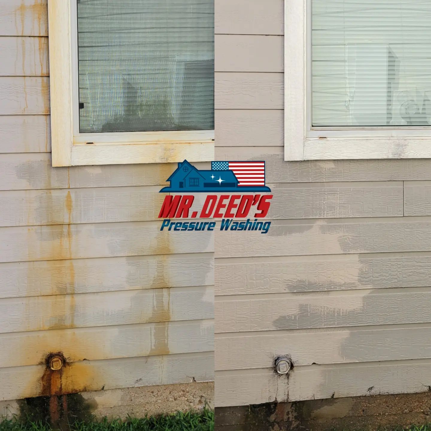 How do I get rid of rust stains around my property?