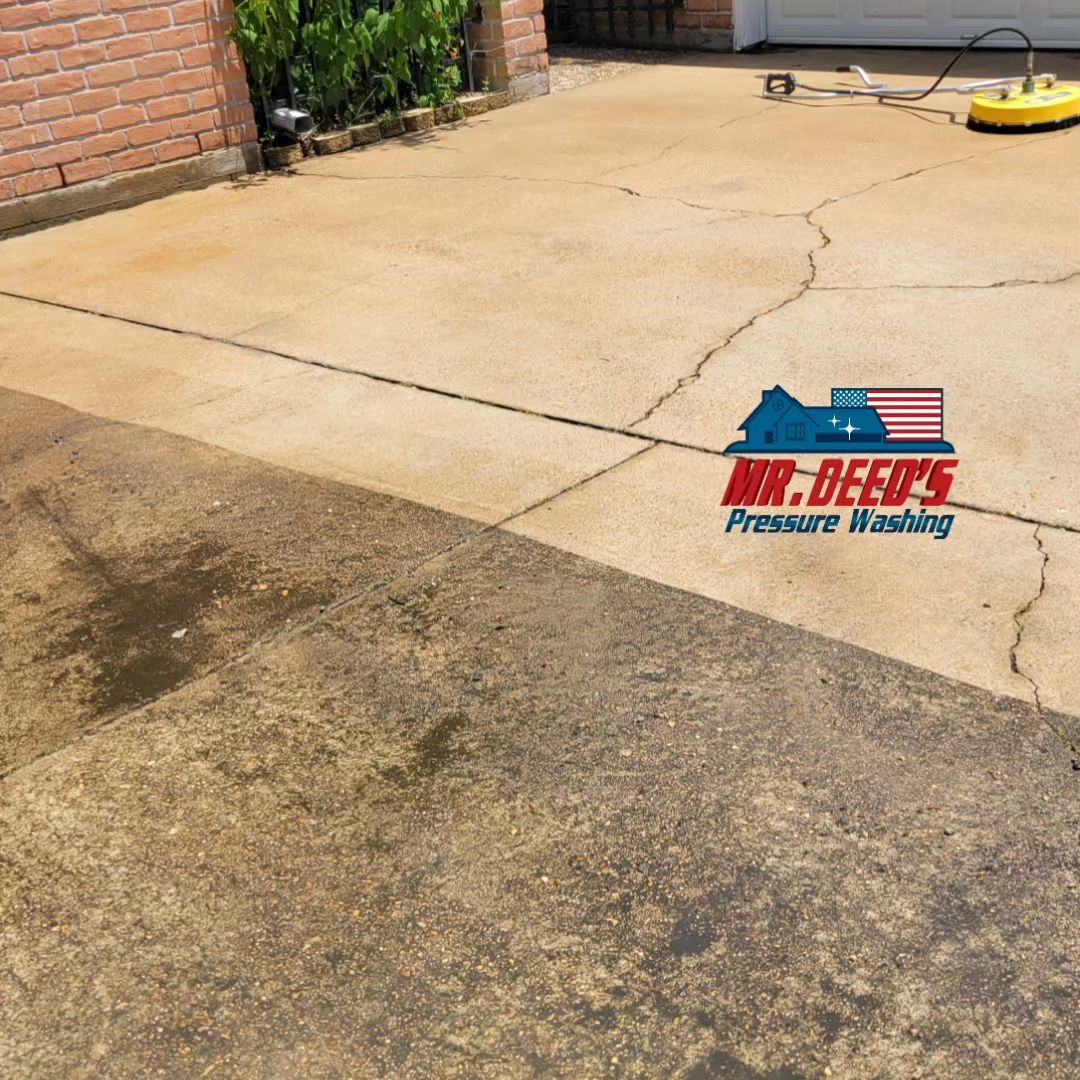 Driveway and Sidewalk Cleaning in Briar Forest Subdivision, Houston, TX